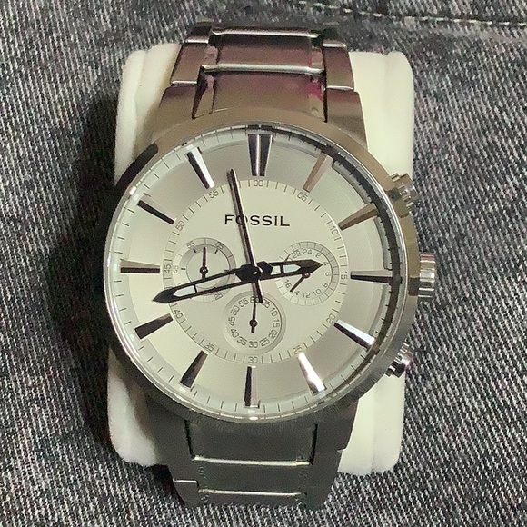Fossil Dress Chronograph Silver Dial Men's Watch-FS4359 - Picture 2 of 11